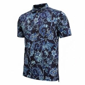 Polo Golf Ralph Lauren Men's Short Sleeve AOP Paisley Print Polo Shirt Size L